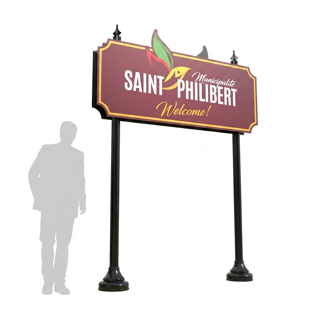 welcome sign city of saint philibert